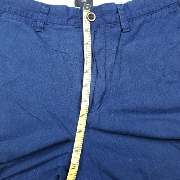 J. Crew Club Shorts Size 32 Flat Front in Navy 11" Length Preppy Casual - Picture 6 of 7